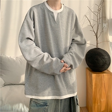 XZ809A/XS16/特P24/控48华夫格家俩件亨利领长T卫衣打底衫，男装卫衣，星座809A(原222-1)