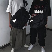 0537胸包休闲个性斜挎包新款嘻哈腰包男潮牌帆布大容量单肩包，鞋类箱包男包，星座510A-2