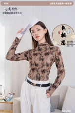2025时尚百搭简约高领打底，女装T恤，思沃羊绒