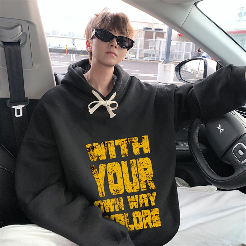 连帽卫衣男大码胖子帽衫大号运动服WY2446-P35图片