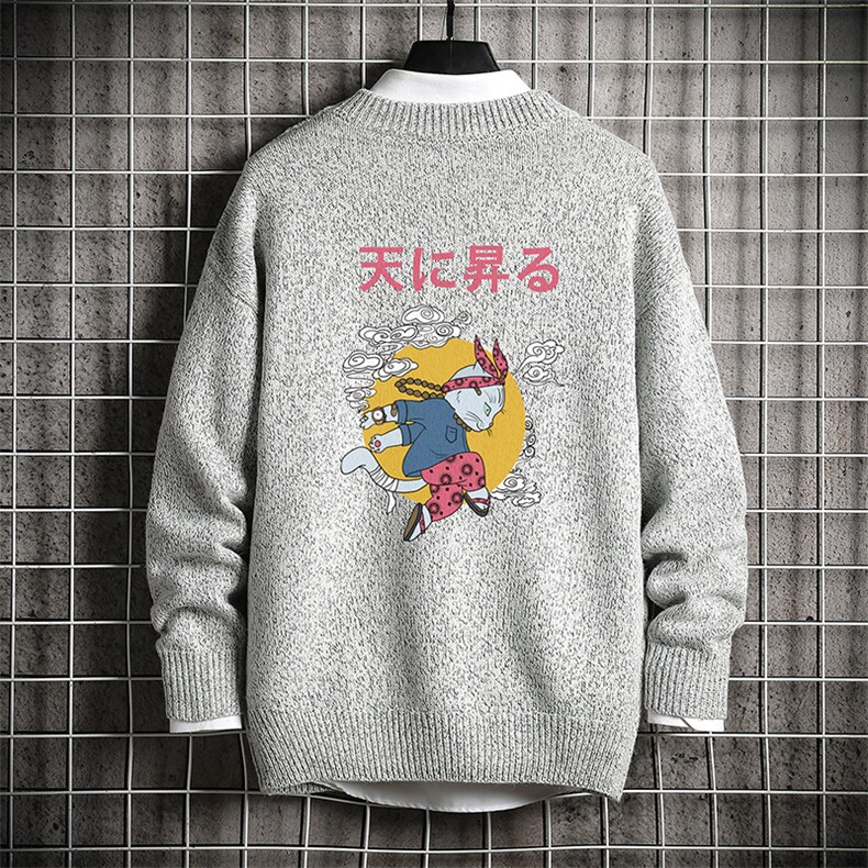 M19012-P45加绒款-P65加厚加绒毛衣男大码毛线衣男针织衫网格,男装针织衫/毛衣,电商A040A