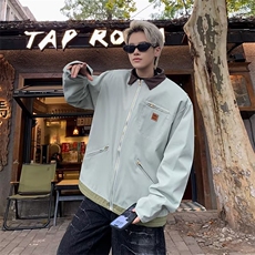 夹克时尚外套女秋季休闲宽松显瘦慵懒风工装上衣JK676，男装夹克，星座1116A-1（原606A）
