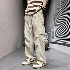 直播数据款 春季新款大口袋伞兵裤宽松直筒休闲裤工装裤 K515-P42图片