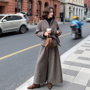 毛呢羽绒服 50%羊毛 5663-P315-K468-上衣羽绒内胆-裤子加厚-套装图片