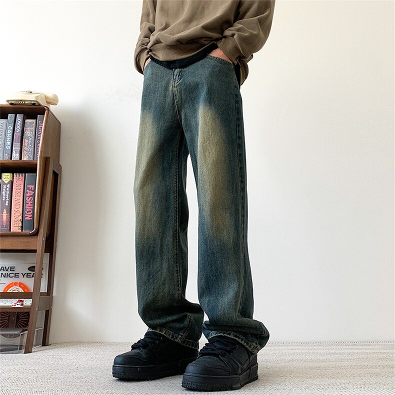 现货主推款加大码纯色直筒牛仔裤男XZ-310A-2 BK305 P50 控78图片