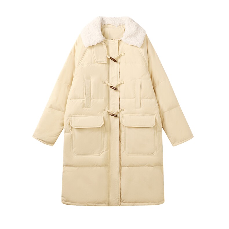 现货高品质学院风牛角扣羽绒服2C236-2220-P255-K358,女装羽绒服,2C236