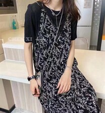 2022春夏新款两件套连衣裙，女装连衣裙，依露奇