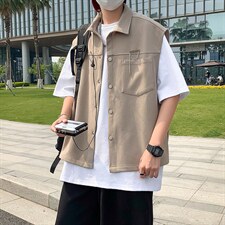 高街潮牌马甲男韩版潮流2023秋夏新款ins宽松BF痞帅外套W2605-P32，男装背心/马甲，星座412-2