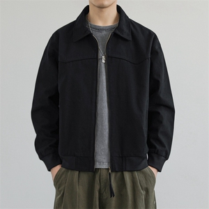 秋季大货拼色衬衫领纯棉宽松夹克男上衣外套DSA157B-J182-P75图片