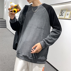 2024男潮牌字母钢印上衣外套奥粒绒圆领卫衣W2293P33，男装卫衣，星座914