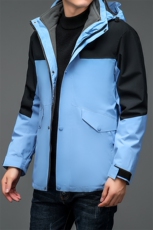 秋冬连帽男宽松加绒可脱卸内胆冲锋衣外套户外运动服BSN3088-P155，男装棉衣，星座1105-3
