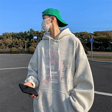 抖音得物供货可提供视频春装重磅美式宽松连帽卫衣DL2401，男装卫衣，电商A486-1