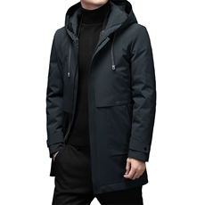冬季新款连帽羽绒服男装保暖灰鸭绒外套中年爸爸装YLCE8528-P335，男装羽绒服，电商B212（原钱塘6029）