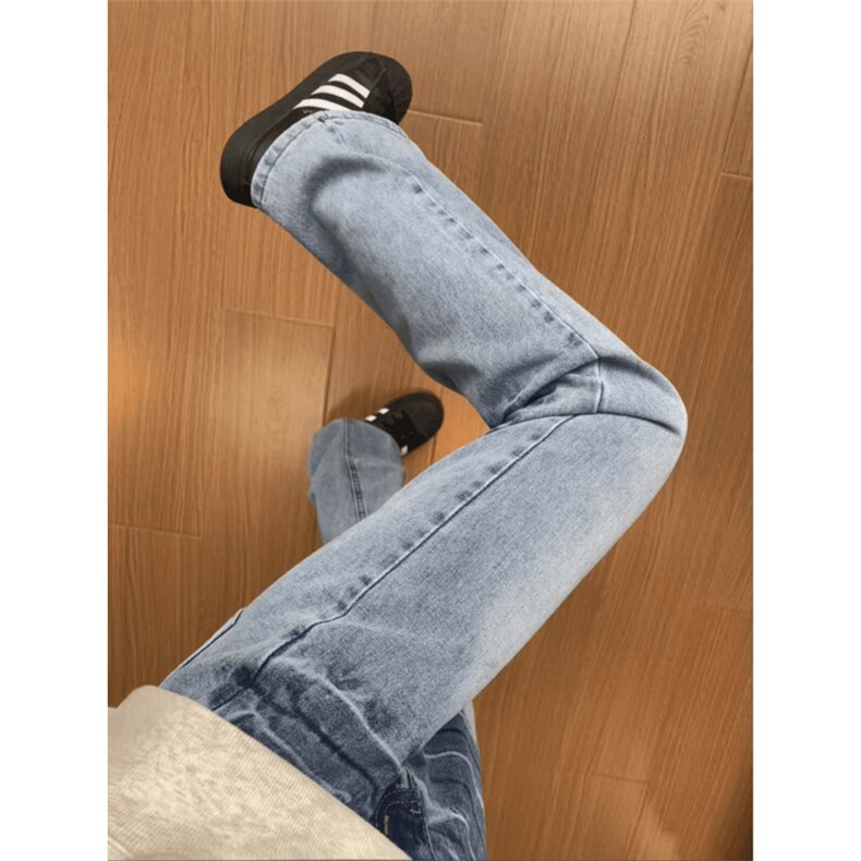 【高质量量大可谈档口1000+特P43】男女裂纹牛仔裤XZ610A-KB015，男装牛仔裤，星座610A