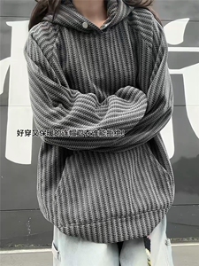 XZ809A/YGW01/特P45/控89   大重磅鱼骨纹连帽卫衣图片