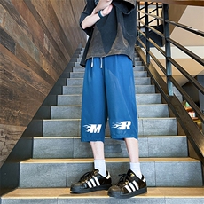 冰丝七分裤男大码速干短裤男五分裤港风风格QK72312-P25，男装休闲裤，电商A040