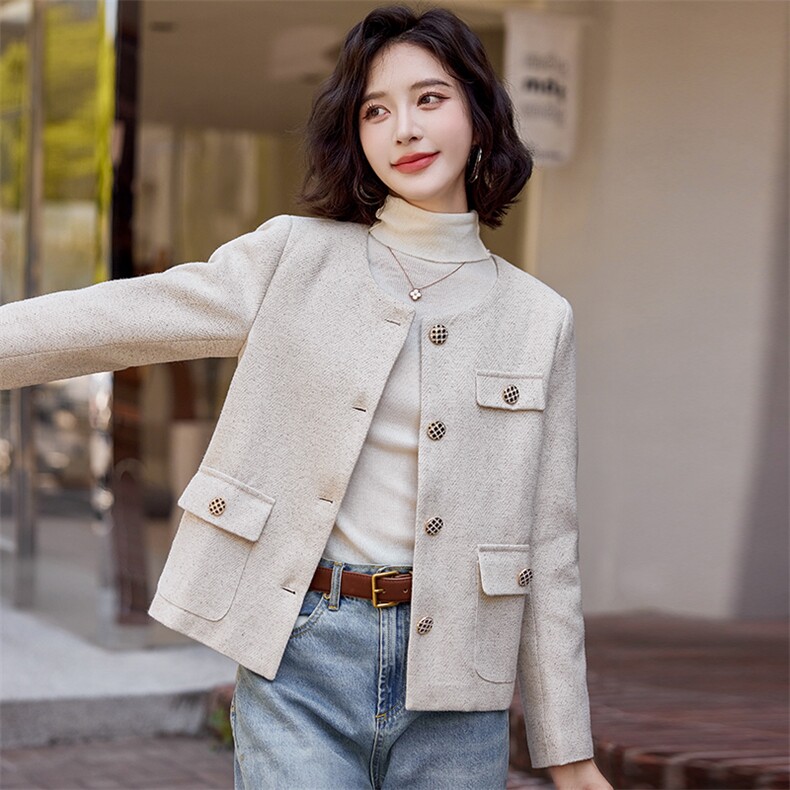 小香风外套女2025新款春秋短款时尚复古小个子名媛气质高级感上衣,女装短外套,苗苗