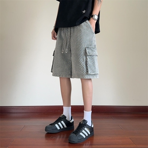 ！2025夏季新款男士工装牛仔短裤潮牌百搭五分裤DK335特P45图片