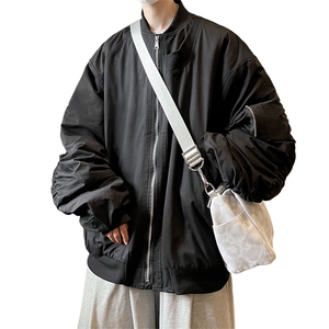 飞行员夹克男解构设计棒球领短外套男XH24-P70图片