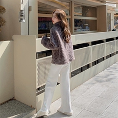 【现货】宽松版羊羔毛外套2253-P185-268，女装毛呢外套，浙宝189