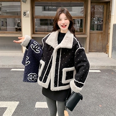 6973数据款现货大货已出小众加绒加厚皮毛一体P215-K318，女装羊绒大衣，2D034