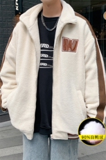 冬装加绒加厚羊羔绒刺绣外套羊羔毛羽绒服男女8161-P185控价258，男装羽绒服，电商A441-1