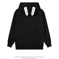 秋冬新款简约休闲连帽宽松开衫卫衣男女纯色口袋抽绳长袖外套，女装短外套，星座410-6（原星座1304-1）