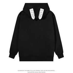 秋冬新款简约休闲连帽宽松开衫卫衣男女纯色口袋抽绳长袖外套,热血海贼王女帝搭配图片