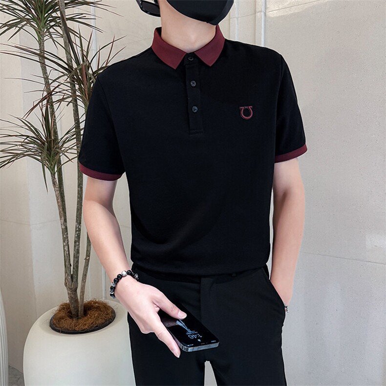 2025夏季新款主推短袖T恤翻领Polo衫22529-P48,男装T恤,电商D342