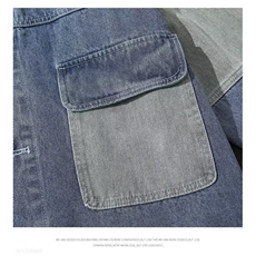 1506-1/JG131/P54冬新款浅色拼接休闲宽松大码夹克牛仔衣外套男，男装工装外套，星座1506-1