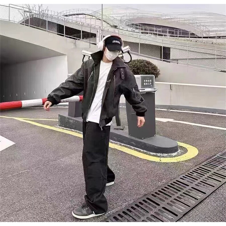 抖音得物痞帅外套男ins高街潮港风原宿风韩版潮流宽松夹克AY1029,男装夹克,电商A443
