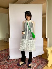 白色蕾丝罩衫，其它，WAN QING万青