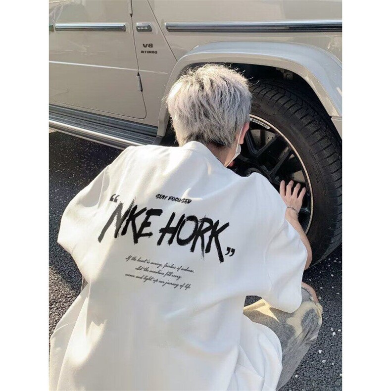 日系港风慵懒风简约ins潮牌纯棉短袖t恤夏季潮流B1562-P28网络图，女装T恤，电商B245