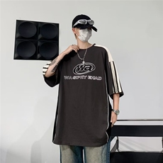 新款短袖t恤男夏季半袖上衣港风宽松休闲潮牌体恤衫T05-P40，男装T恤，星座308B-2