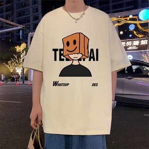 T769P26夏季新品港风高街美式短袖T恤宽松ins重磅纯棉体恤图片