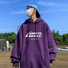 抖音得物供货可提供视频春装重磅美式宽松连帽卫衣DL2422，男装卫衣，电商A486-1