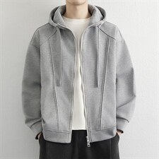 美式高级感连帽卫衣男2026潮牌复古高街oversiz开衫外套，女装短外套，星座914