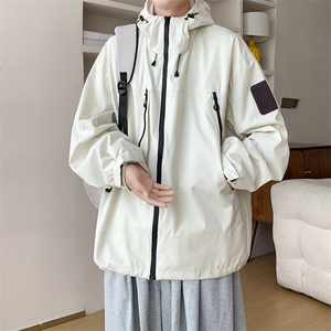 F408 P58男生秋装新中式潮牛仔外套男复古宽松水洗做图片