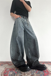 903-AK037 -特P58  【S-3XL】 做旧脏弯刀牛仔裤2图片