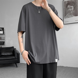 8XL-M 高品质！！特大码冰丝速干T恤男透气短袖上衣纯色DX314P25图片