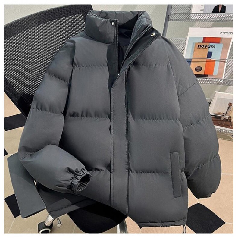 简约男秋冬季加厚防寒棉服外套宽松休闲棉衣气质上衣,男装棉衣,星座1013-1