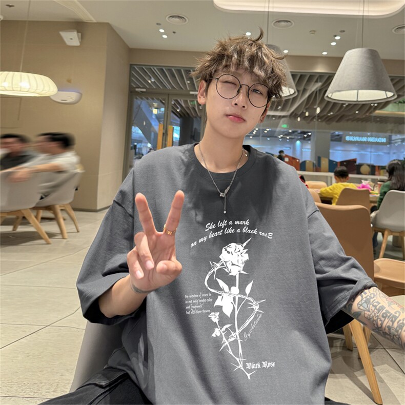 220G夏季新款纯棉圆领短袖T恤DT420-特P19控38,男装T恤,电商B370