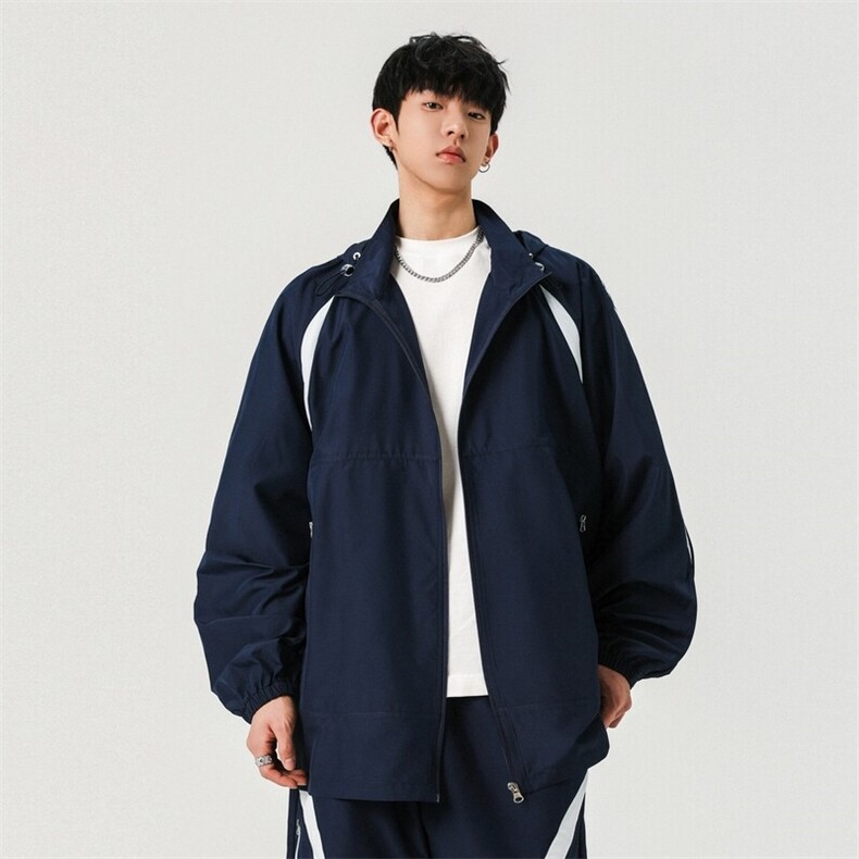 夏季户外撞色拼接UPF50+防晒服防泼水连帽外套A406F6326特P55,男装防晒衣,星座309（原A406）