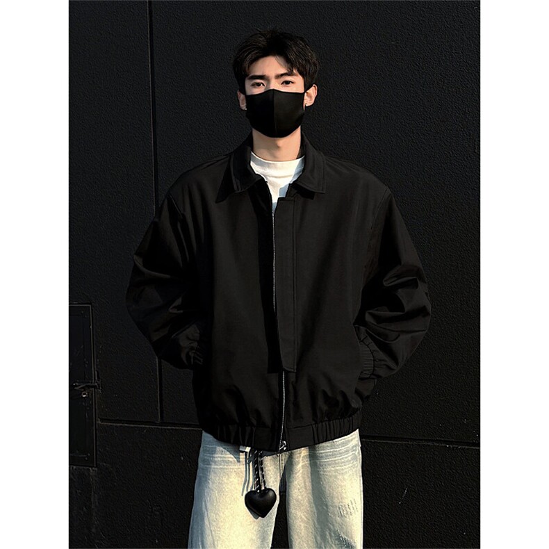 特批P55无差价2025cleanfit潮流翻领夹克男宽松百搭夹克外套J5233，男装夹克，电商A001