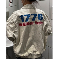W10544-P73网图现货美式复古旗帜印花短款开衫夹克外套高品质，男装夹克，星座1608