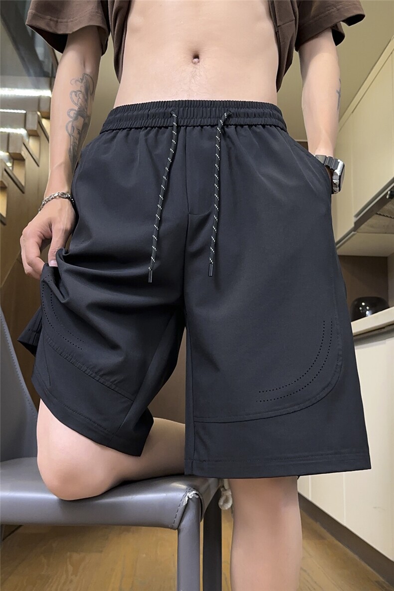 新品夏季凉感工装简约运动冰丝垂感短裤X416B-1-DK3101-特P25限48,男装休闲裤,星座416B-1