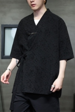 新中式风潮T恤短袖民族服饰刺绣汉服时尚唐装T329-P58，男装T恤，电商A227