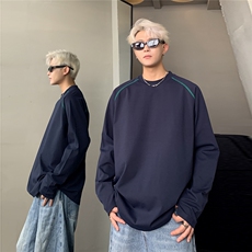 美式长袖T恤男款秋季潮牌明线内搭打底衫透气抗菌发热运动卫衣，男装T恤，电商C307
