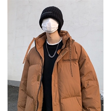 街景新款字母印花面包服50白鸭绒羽绒服A247-YR6218P225控268，男装羽绒服，电商A247
