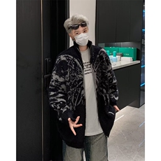 美式高领毛衣外套男秋冬季美拉德慵懒软糯针织开衫上MZ665-P62，男装针织衫/毛衣，星座412-3